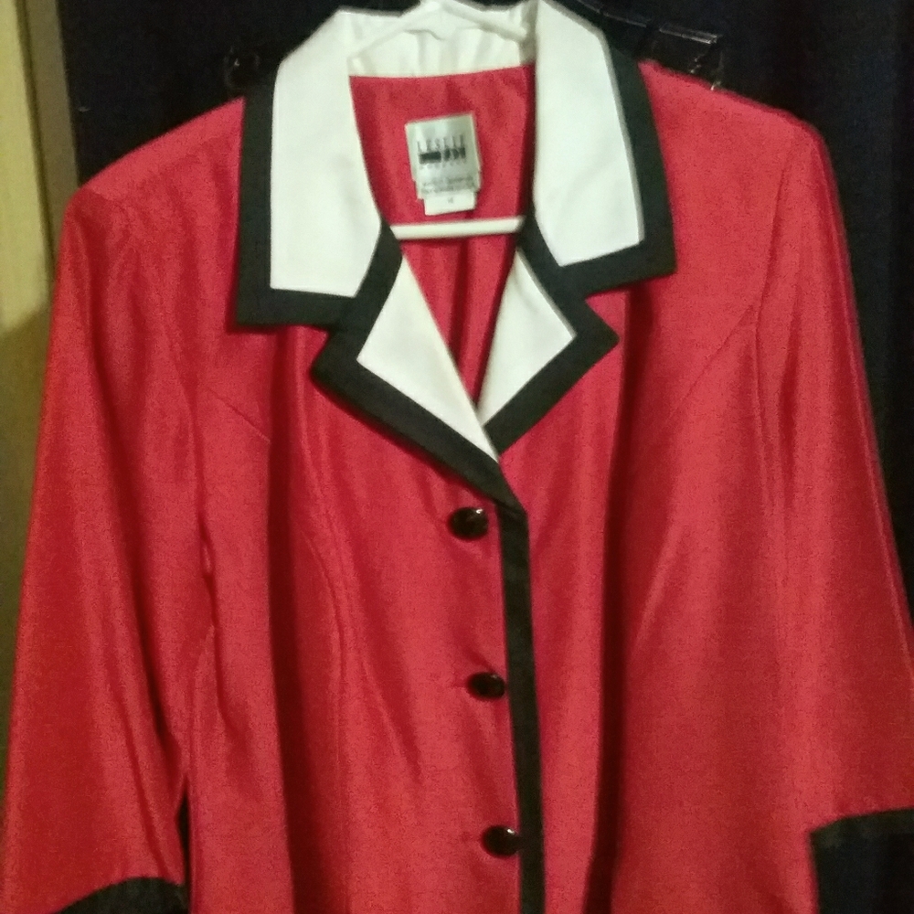 Red black blazer